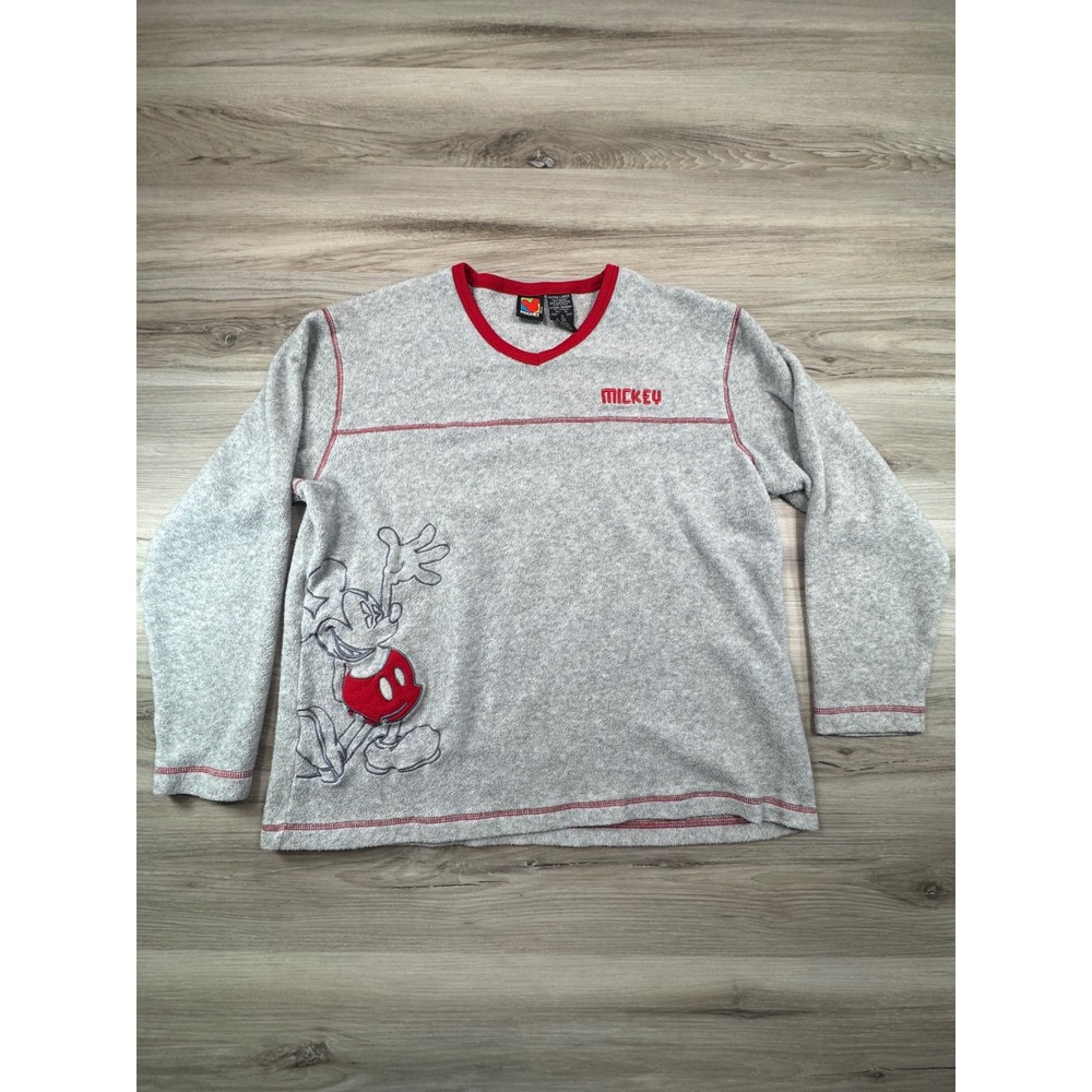 Vintage 90s Mickey Unlimited Jerry Leigh Embroidered‎ Mickey Mouse Fleece XL